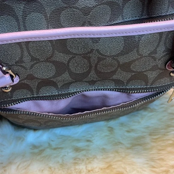 Coach Tan and Pink Shoulder Bag - Picture 7 of 14